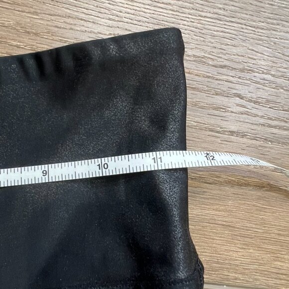 Spanx Pants Womens Black Metallic Shimmer Leggings Shine Shapewear Sz M Petite - Picture 5 of 10